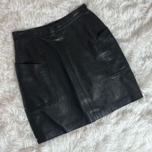 Vintage Versus Versace Leather Skirt